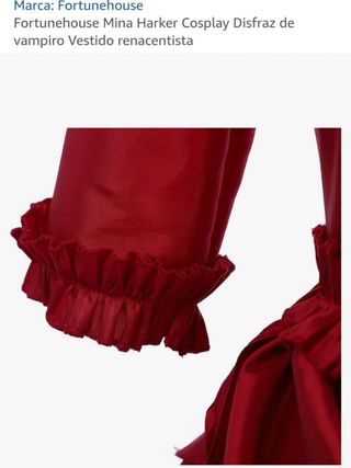 Vestido Renacentista Granate Talla XXXL