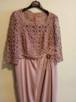 Vestido de fiesta oro rosa para evento