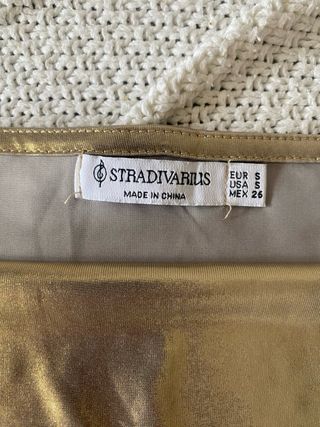 Top Dorado Metálico Talla S
