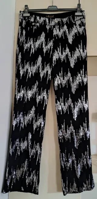 Pantaloni neri paillettes