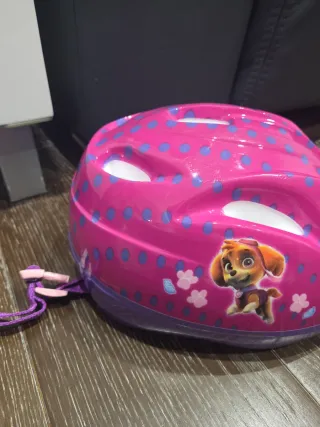 Casco Patrulla Canina Rosa Lunares