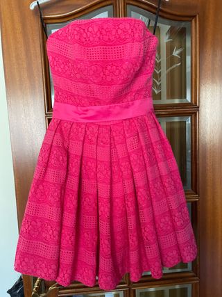 Vestido fiesta X & M collection rosa
