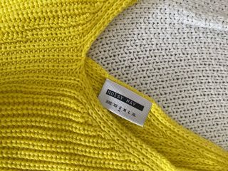 Top amarillo tejido crochet talla S