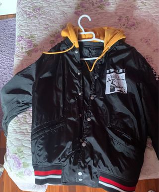 Cazadora Bomber Unisex Negra y Amarilla