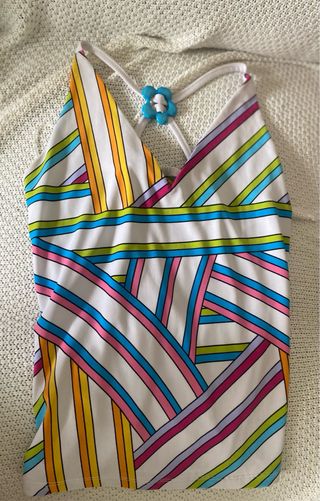 Top de rayas vintage multicolor