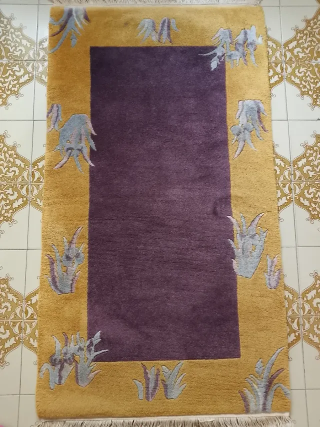 Coppia Tappeti Persiani Oro e Viola