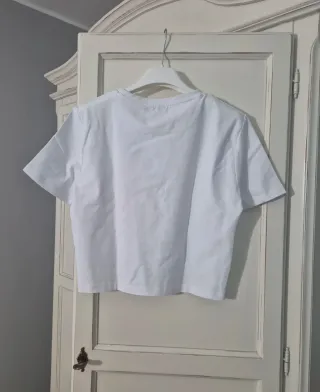 T-shirt crop Zara bianca L