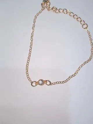 Bracciale dorato con strass