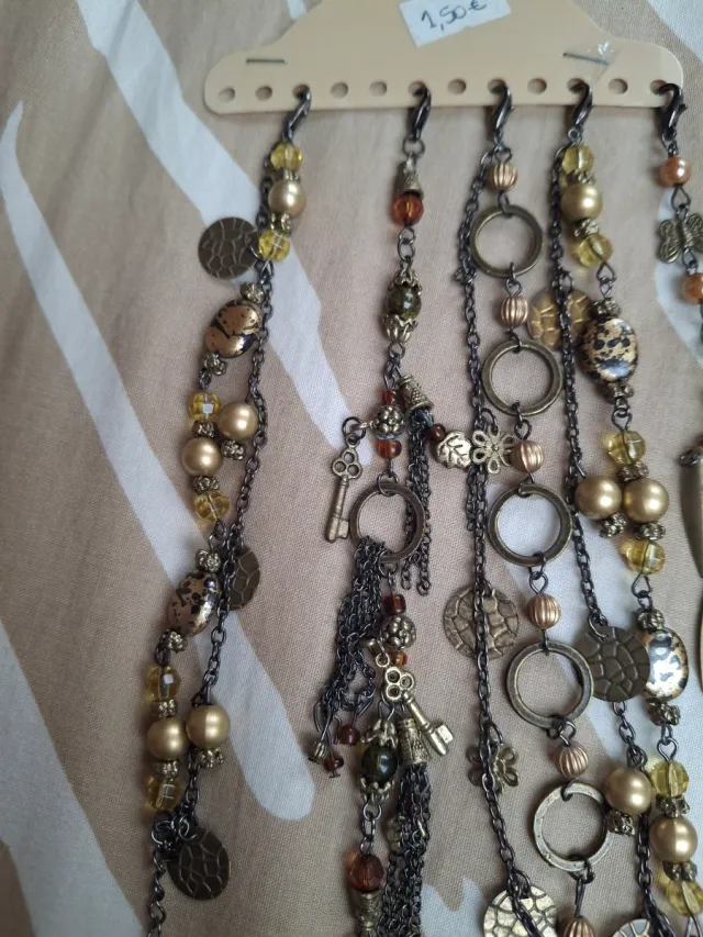 Lote 5 pulseras bisutería