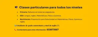 Clases particulares todos los niveles