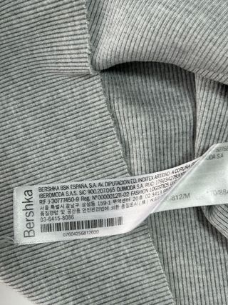 Bershka Jersey Corto Gris Talla M