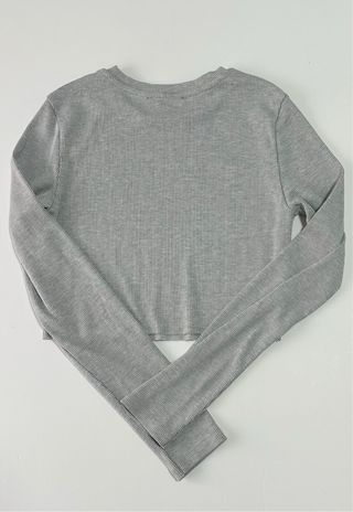 Bershka Jersey Corto Gris Talla M