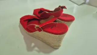 Sandalias Castañer Mujer Talla 37 Rojas