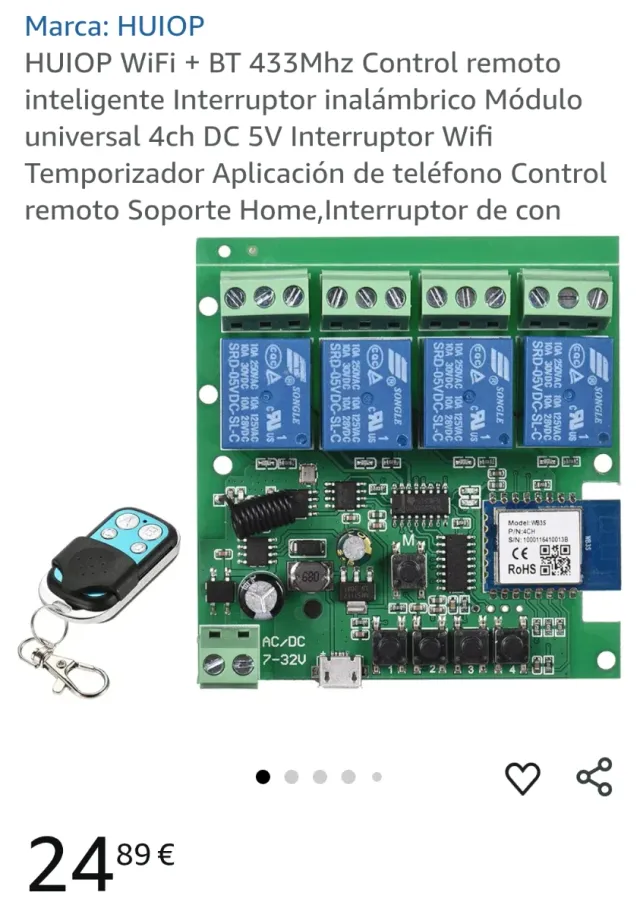 Módulo Relé Inteligente 4 Canales