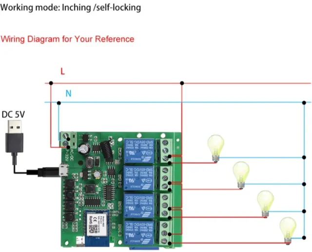 Módulo Relé Inteligente 4 Canales