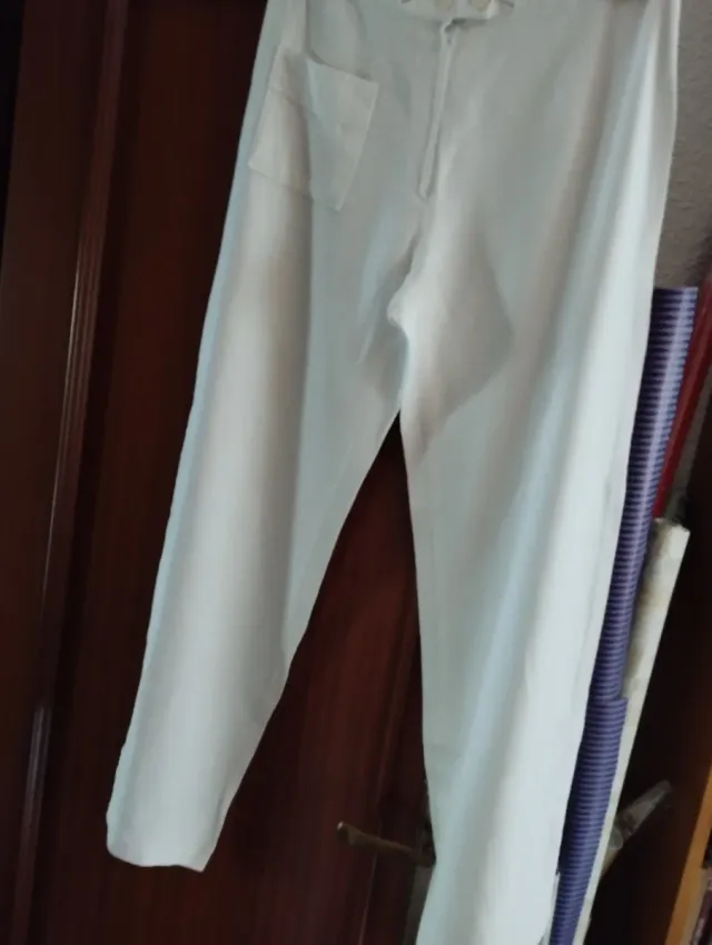 Pantalón blanco de hilo