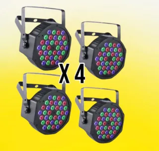 4x Proiettore Luci Strobo Discoteca Rgb led farett