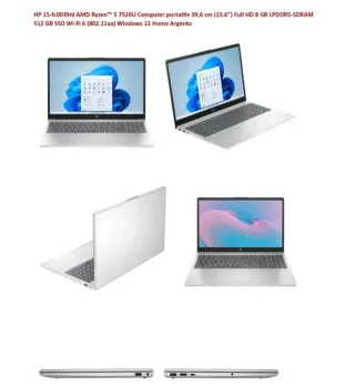 Laptop HP 15-fc0039nl Ryzen 5 7520U 15.6 8GB RAM 5
