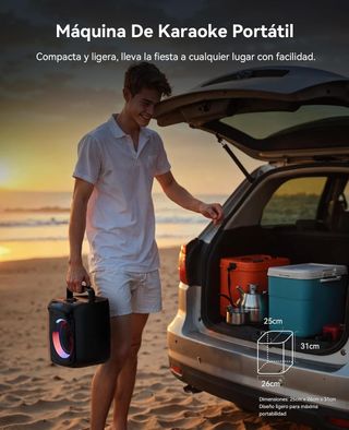 Altavoz Karaoke GREEN KEEPER + 2 micróf. (GKS60-B)