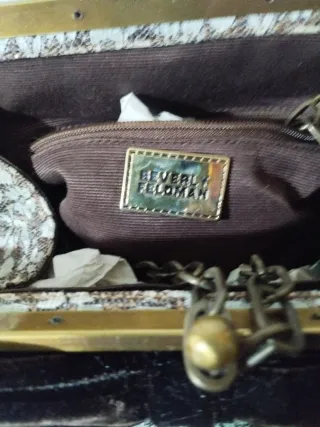 Bolso de fiesta vintage negro y dorado