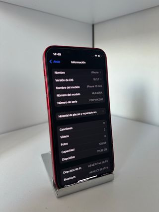 iPhone 13 mini rosso 128GB