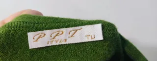 Jersey Verde PPT Style. Cuello redondo Talla M