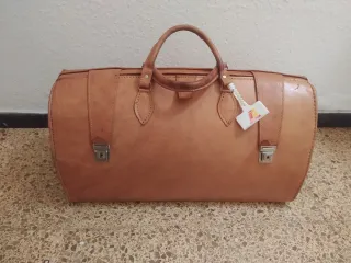 Bolso de viaje cuero vintage