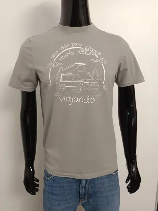 Camiseta Primark Estampada Gris