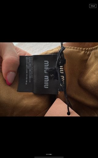 Cappello Miu Miu marrone in pelle