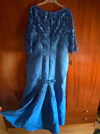 Vestido invitada Nati Jimenez azul