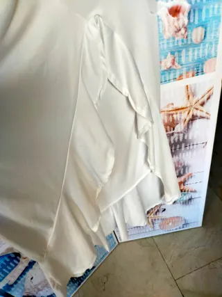 Vestido asimétrico blanco