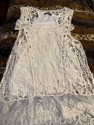 Conjunto Camisetas Encaje Blanco