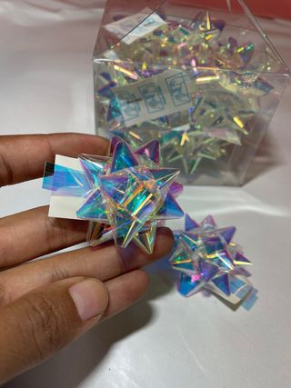 20 Lazos Adhesivos Iridescentes