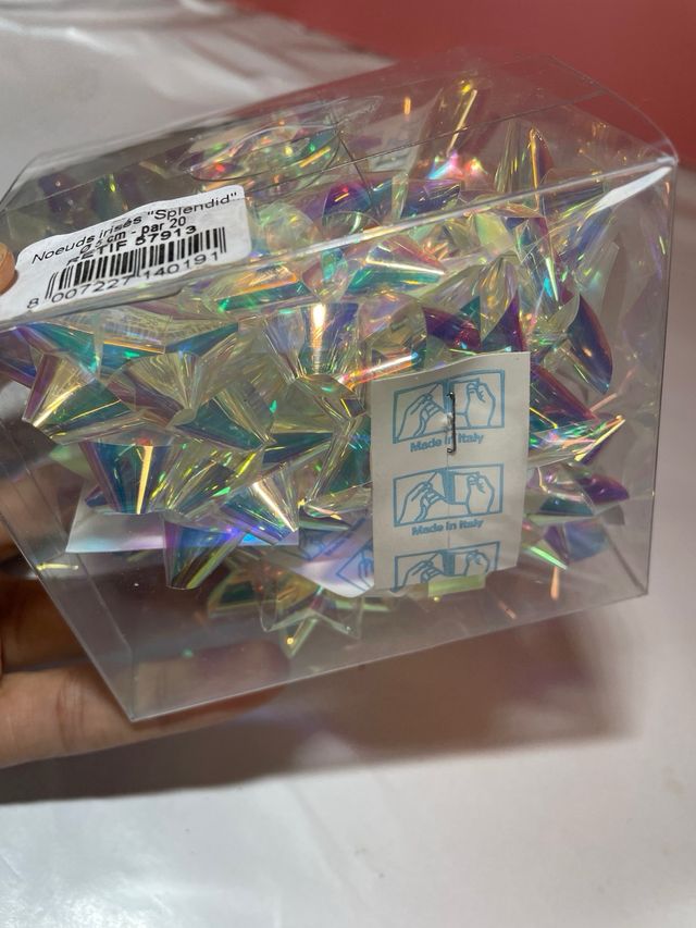 20 Lazos Adhesivos Iridescentes