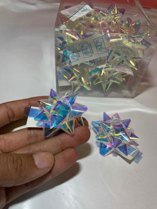 20 Lazos Adhesivos Iridescentes