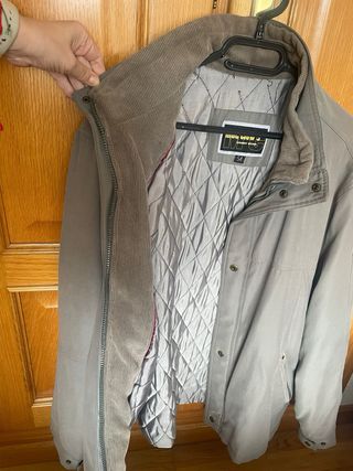Parka caballero talla 54 gris/verde
