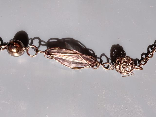 Collar artesanal boho con colgante cristal