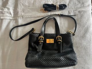 Bolso Bimba y Lola Negro Tejido