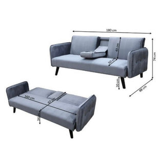 DIVANO LETTO IN GRIGIO O NERO: CHOLLAZO.