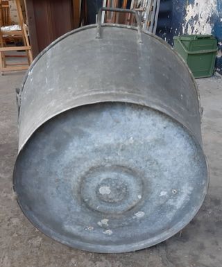 Tinozza grande lamiera zincata primi '900 integra