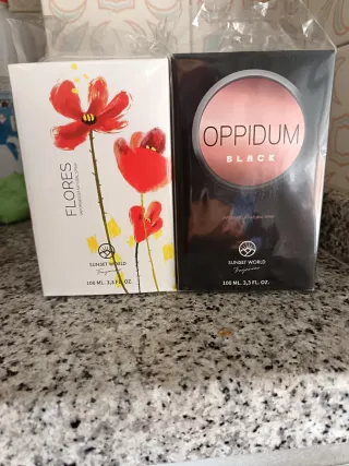 Lote 2 Perfumes Sunset World Flores y Oppidum