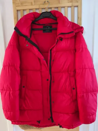 Plumífero Zara Rojo Oversize