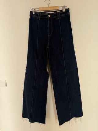 Straight Navy Blue Jeans