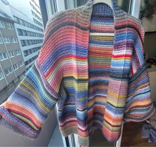 Chaqueta tejida multicolor talla única