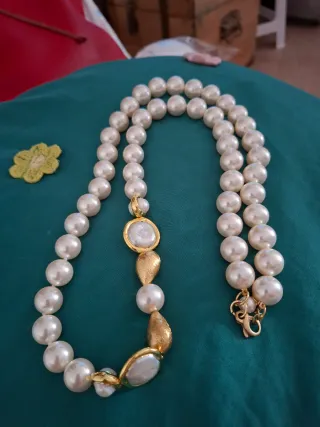 Collana perle Maiorca argento e bianco
