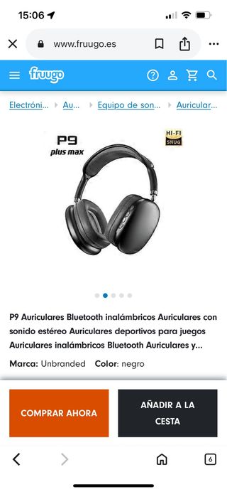 Auriculares Bluetooth P9 Inalámbricos