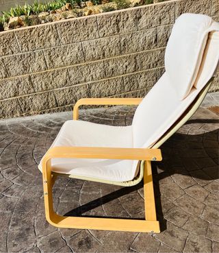 Butaca balancí Ikea madera