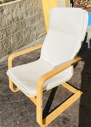 Butaca balancí Ikea madera