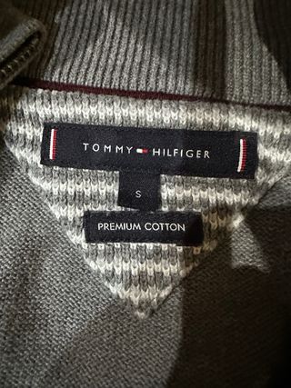 Jersey Tommy Hilfiger Gris Cuarto de Cremallera 