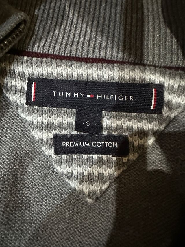 Jersey Tommy Hilfiger Gris Cuarto de Cremallera
